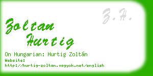 zoltan hurtig business card